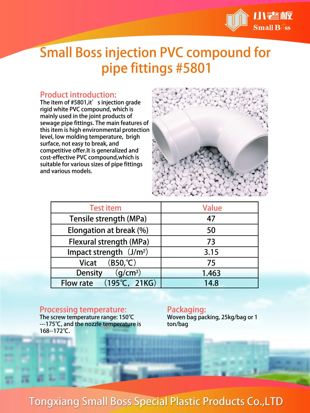 Rigid Glossy Small Bend Sewage Plain Drawn Fittings PVC Pipe Compound/PVC Granules