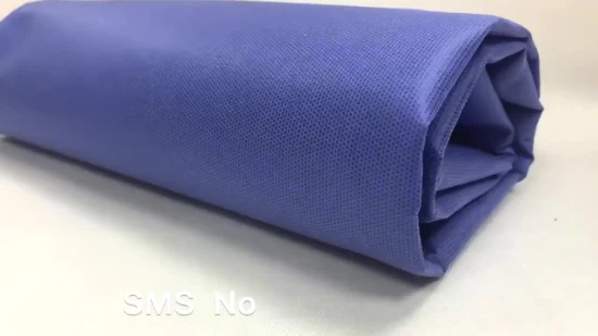 tissu non-tissé de polypropylène de 45g SMS Ssmms Ssmmms pour les robes chirurgicales de barrière pp Spunbond Meltblown